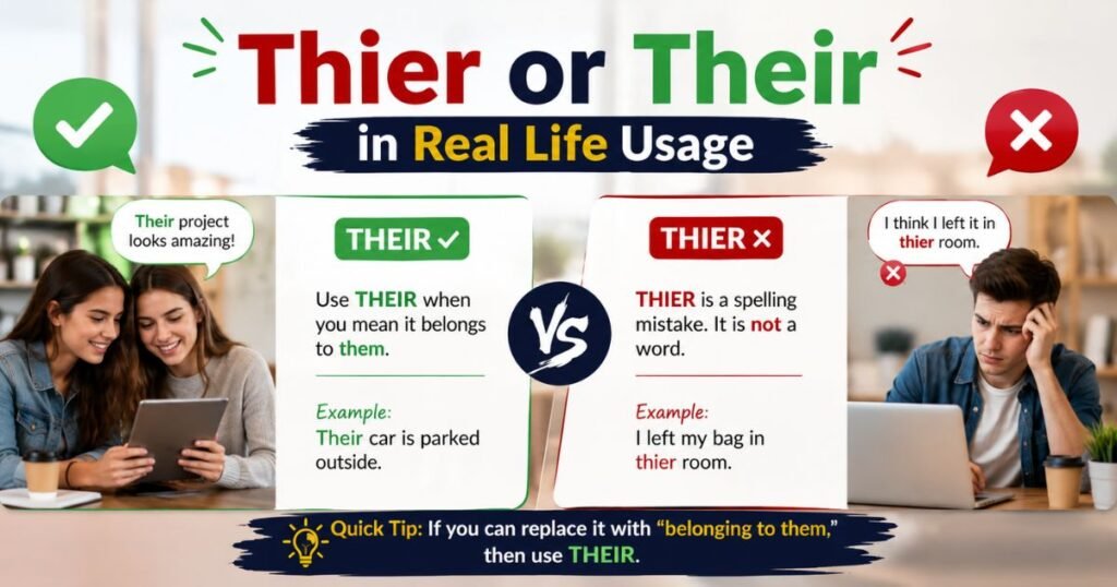 Thier or Their in Real Life Usage