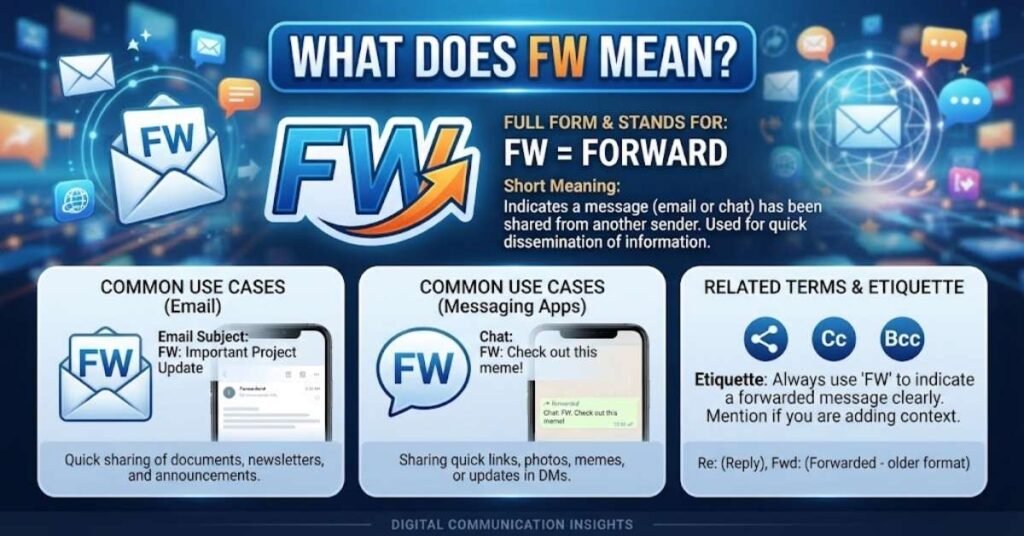 Full Form, Stands For & Short Meaning of FW