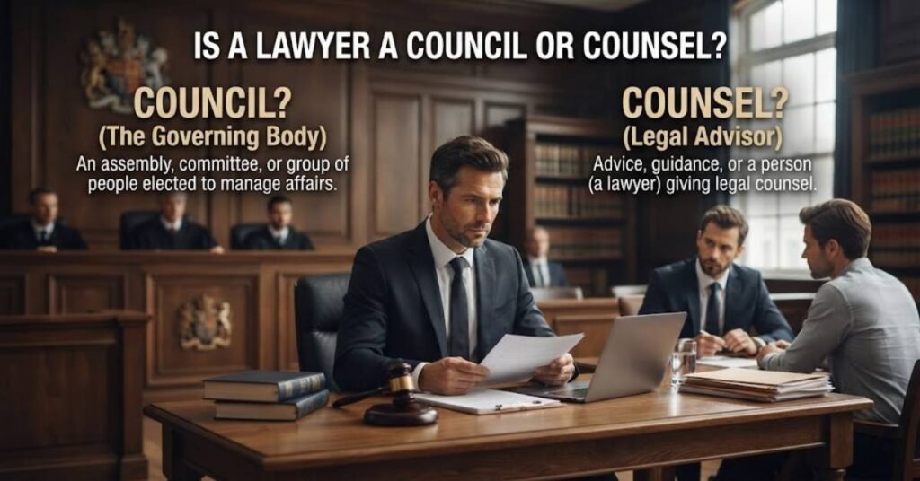 Is a Lawyer a Council or Counsel?