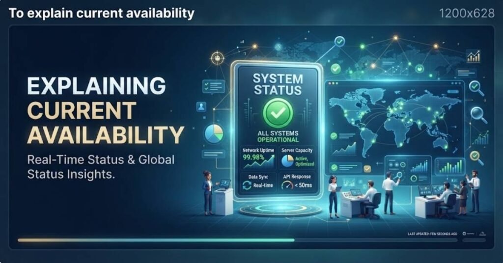 To explain current availability