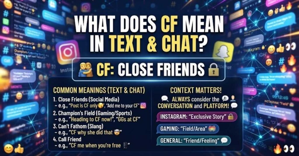 What Does CF Mean in Text & Chat?