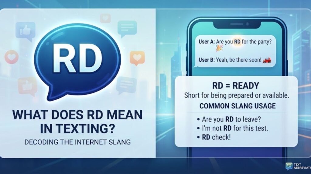 What Does RD Mean in Texting?